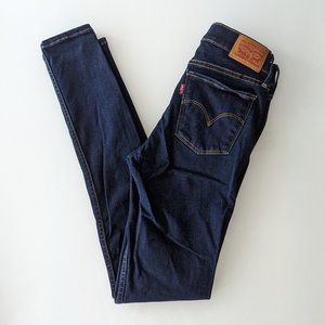 NWOT Levi's 710 Super Skinny Dark Blue Jeans Size 27